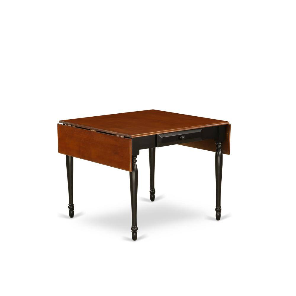 Alt View 2. East West Furniture - MZPV3-BCH-W Dining set - Black & Cherry.