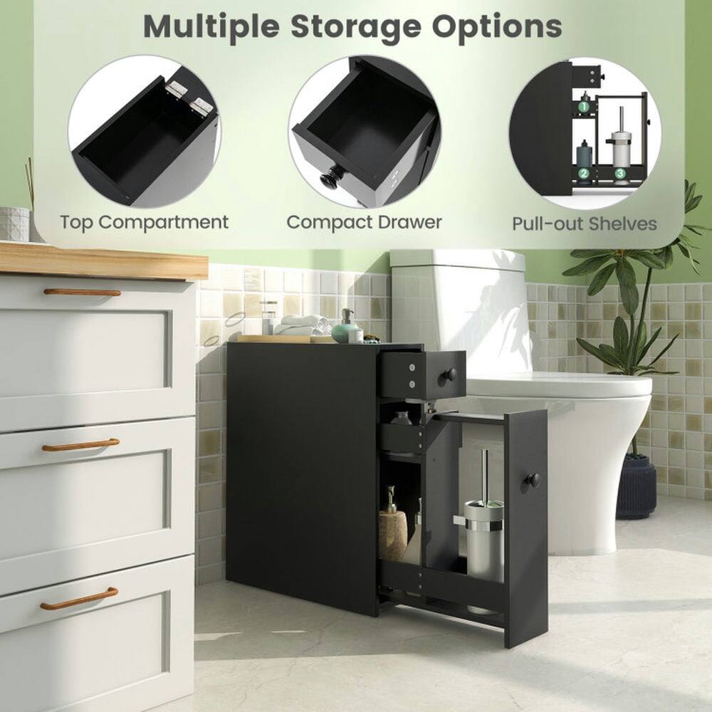 Multiple Storage Options

- Top Compartment
- Compact Drawer
- Pull-out Shelves