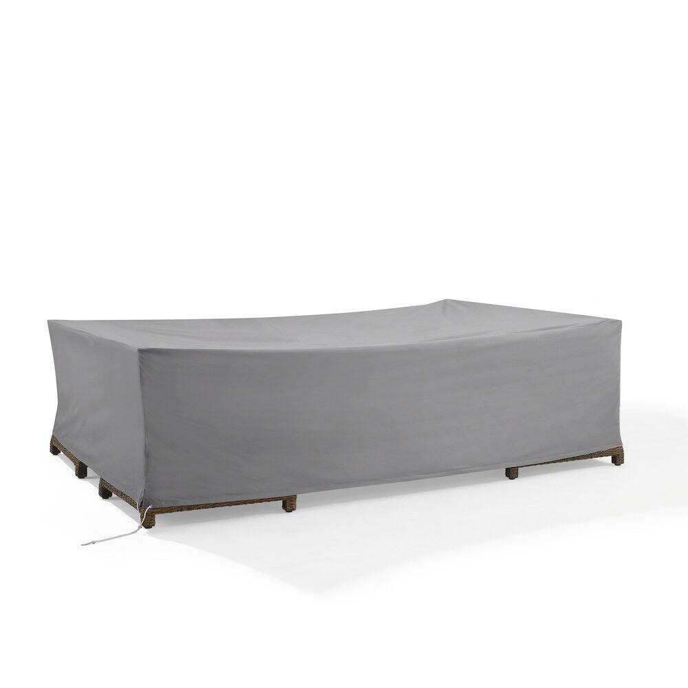 Back. Crosley Furniture - Outdoor Furniture Cover For Patio Set - Gray.