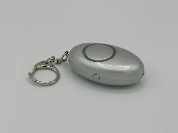 Front. Three61 - SAMURAI SAFETY ALARM KEYCHAIN SILVER.