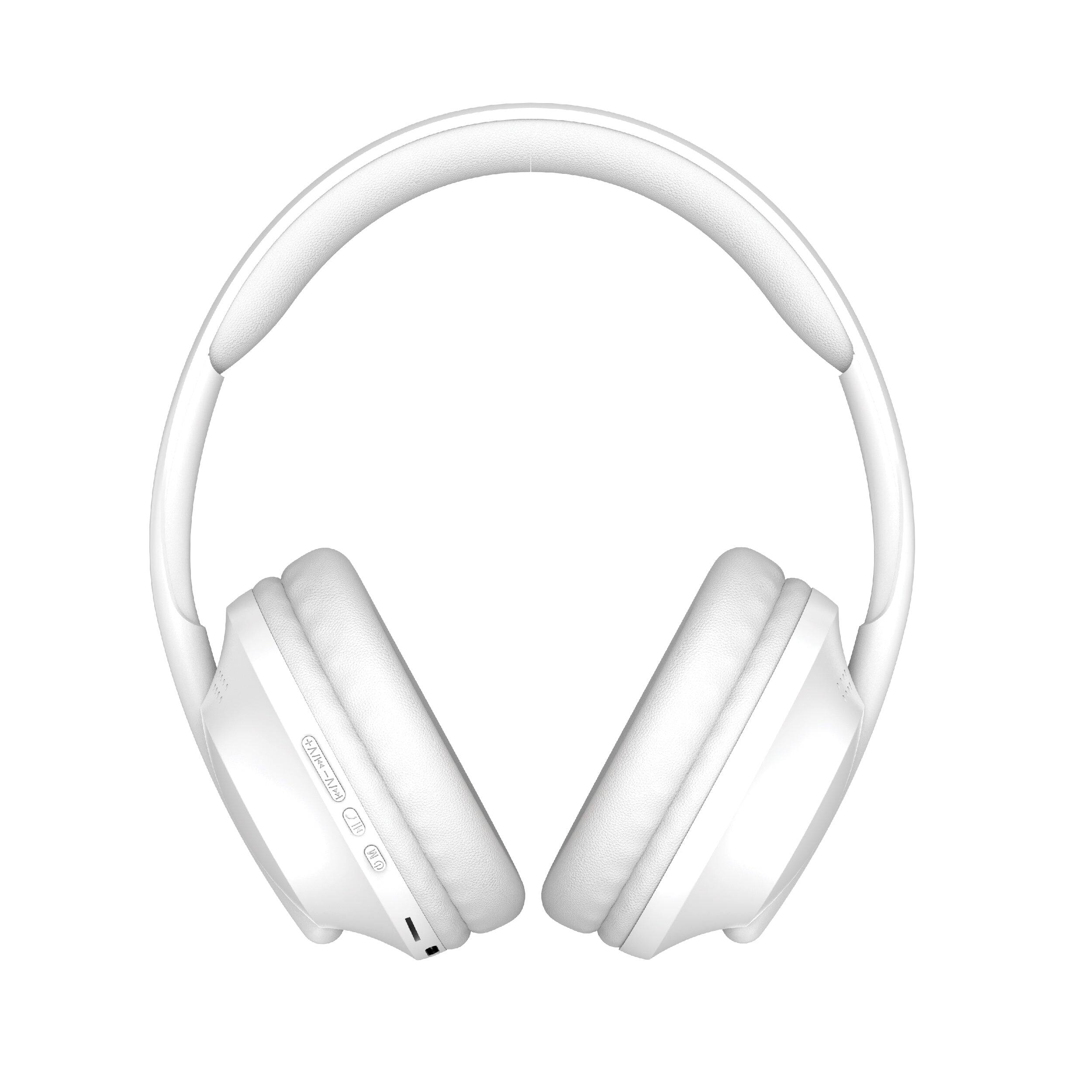 Front. RCA - Wave-55 Wireless Over-Ear Bluetooth Headphones, 12H Playtime - Matt White.