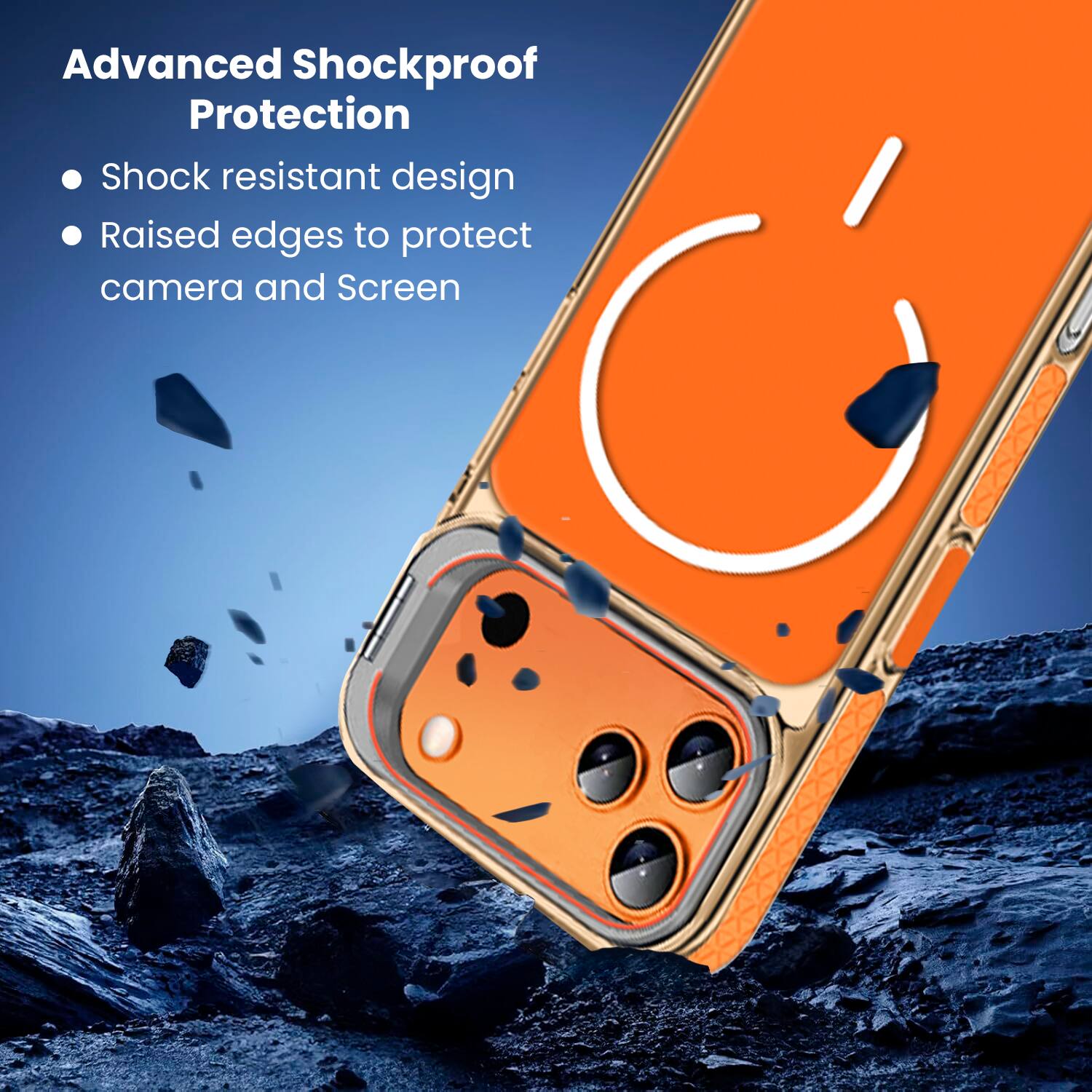 Advanced Shockproof Protection  
- Shock resistant design  
- Raised edges to protect camera and screen