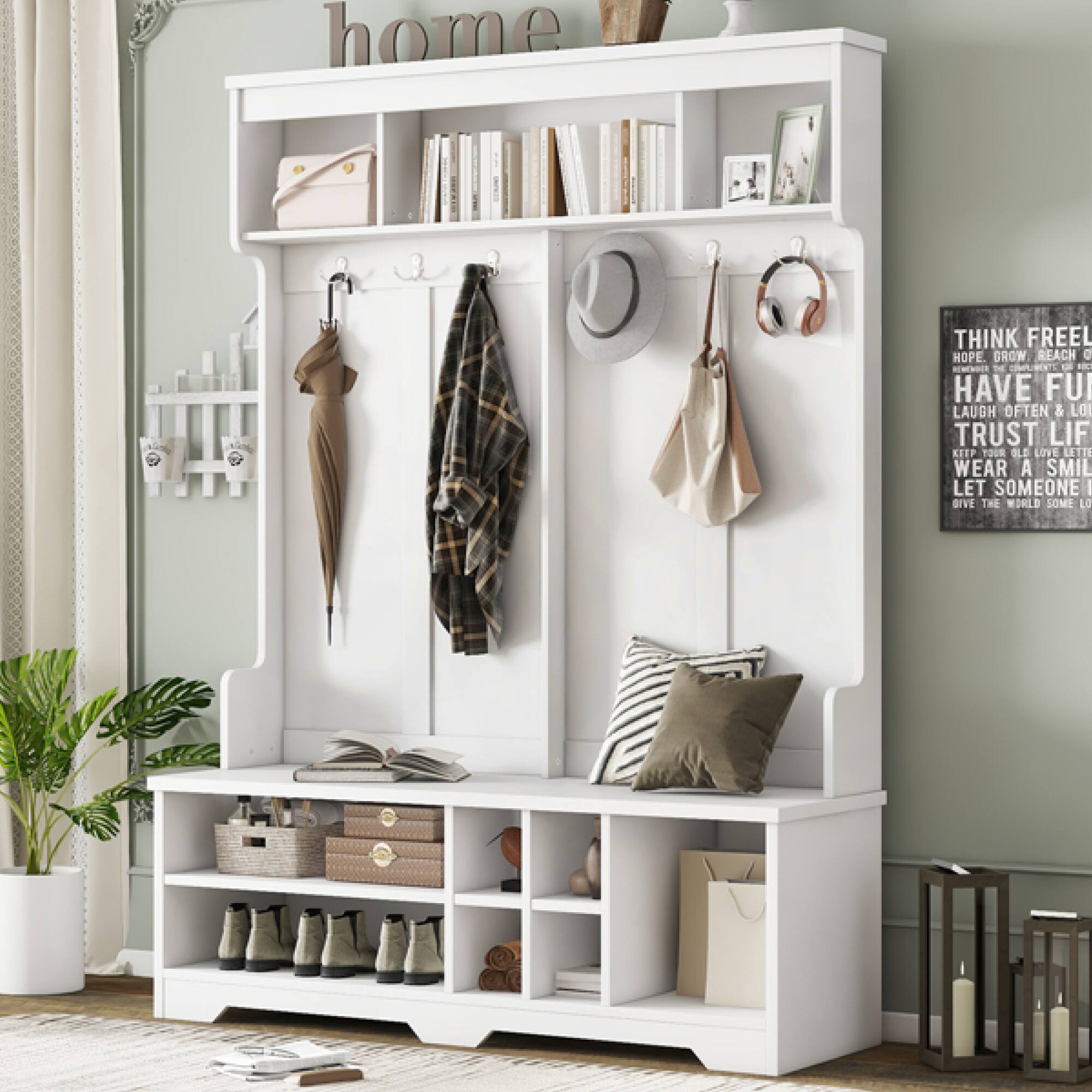 Sure, here is the corrected and grouped text from the image:

---

**home**

**THINK FREELY**  
**HOPE. GROW. REACH.**  
**HAVE FUN**  
**LAUGH OFTEN & LOVE**  
**TRUST LIFE**  
**KEEP YOUR LOVE LETTERS**  
**WEAR A SMILE**  
**LET SOMEONE**  
**GIVE THE WORLD SOME LOVE**

---