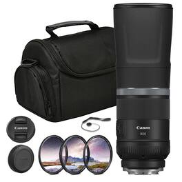 Canon - RF 800mm f/11 IS STM Lens Bundle (3987C002) + Filter Kit + More - Black