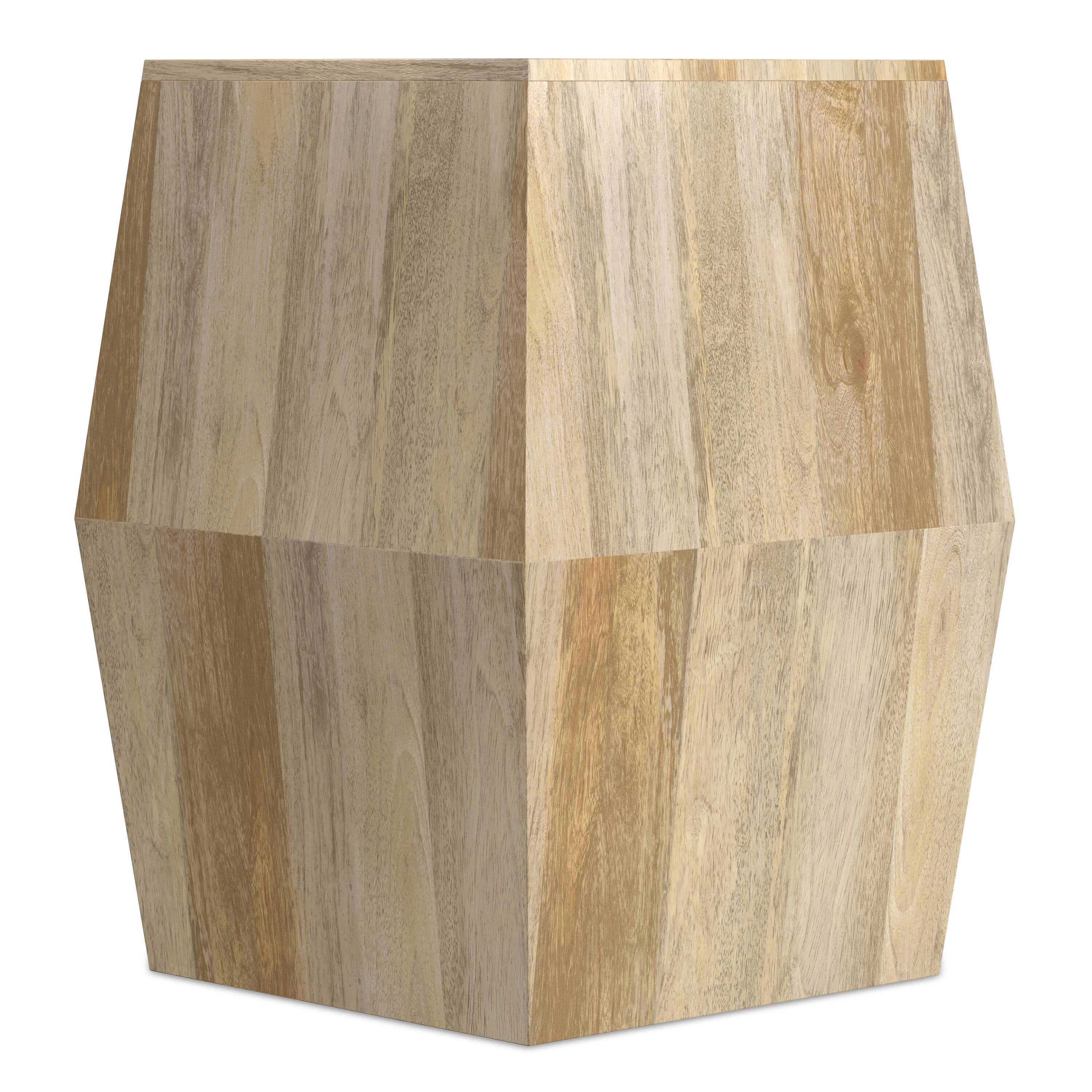 Alt View 2. Simpli Home - Terry SOLID MANGO WOOD 16 inch Wide Irregular Contemporary Side Table in Natural, Fully Assembled - Natural.