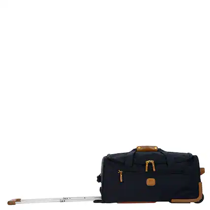 Front. Bric's - X-travel 21" Carry-On Rolling Duffle, Navy - Blue.