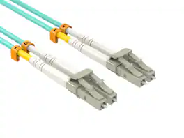 Cable Leader - OM3 LC to LC Fiber Patch Cable Multimode 50/125 Duplex 10G for SFP+ Transceivers, Switches, Servers, Patch Panels - Aqua