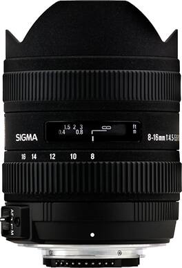 Sigma - 8-16mm f/4.5-5.6 Wide-Angle Zoom Lens for Select Canon DSLR Cameras - Black