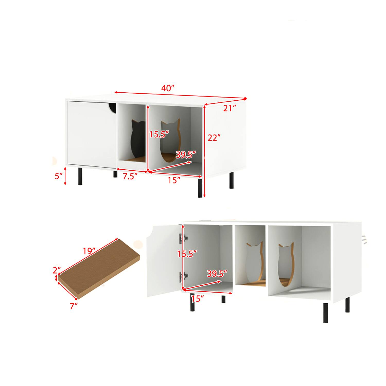 40" 21" 15.5" 22" 39.5" 5" 7.5" 15" 19" 15.5" 2" : 39.5" 7" 15"