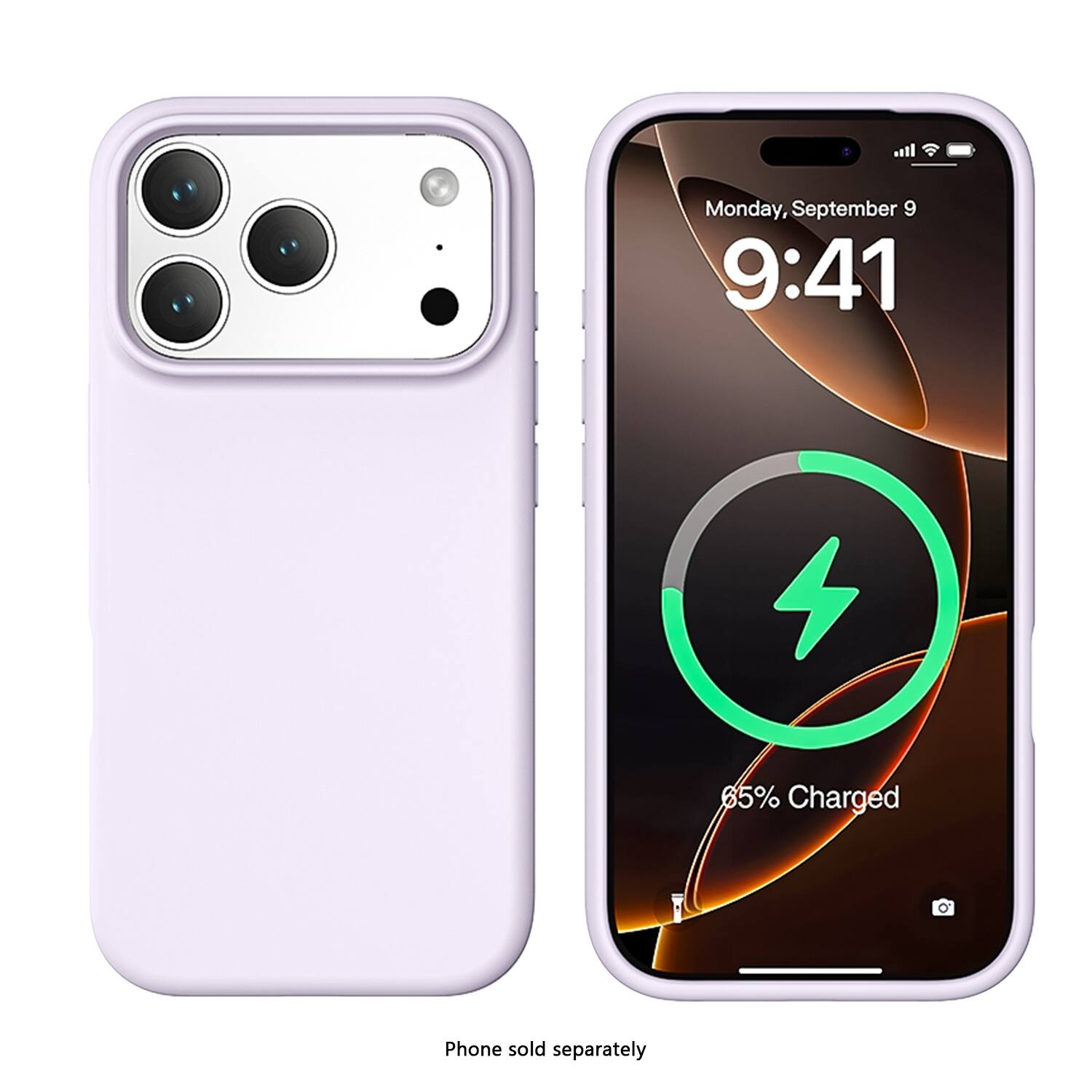 Monday, September 9  
9:41  
65% Charged  

Phone sold separately