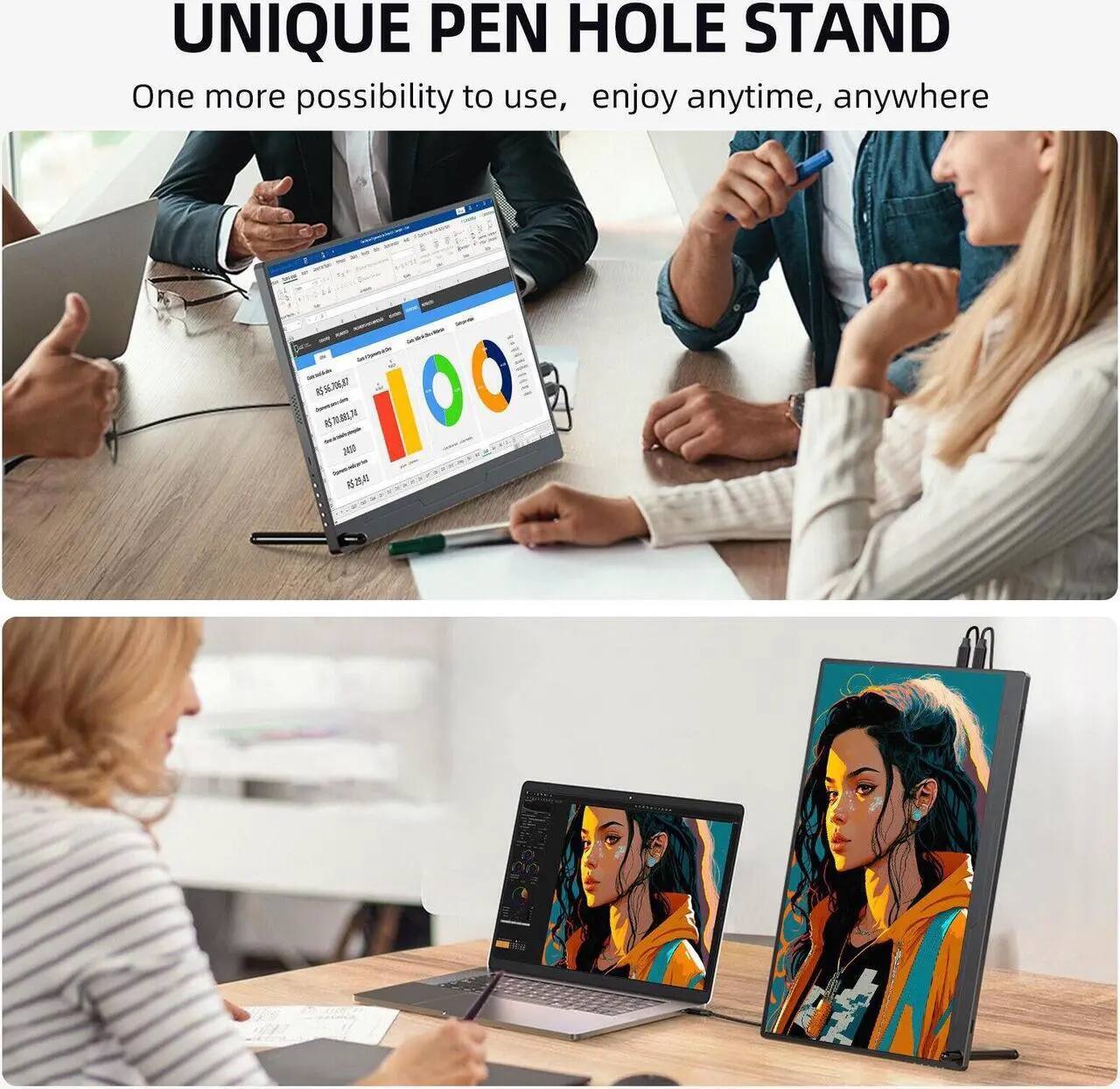 UNIQUE PEN HOLE STAND  
One more possibility to use, enjoy anytime, anywhere