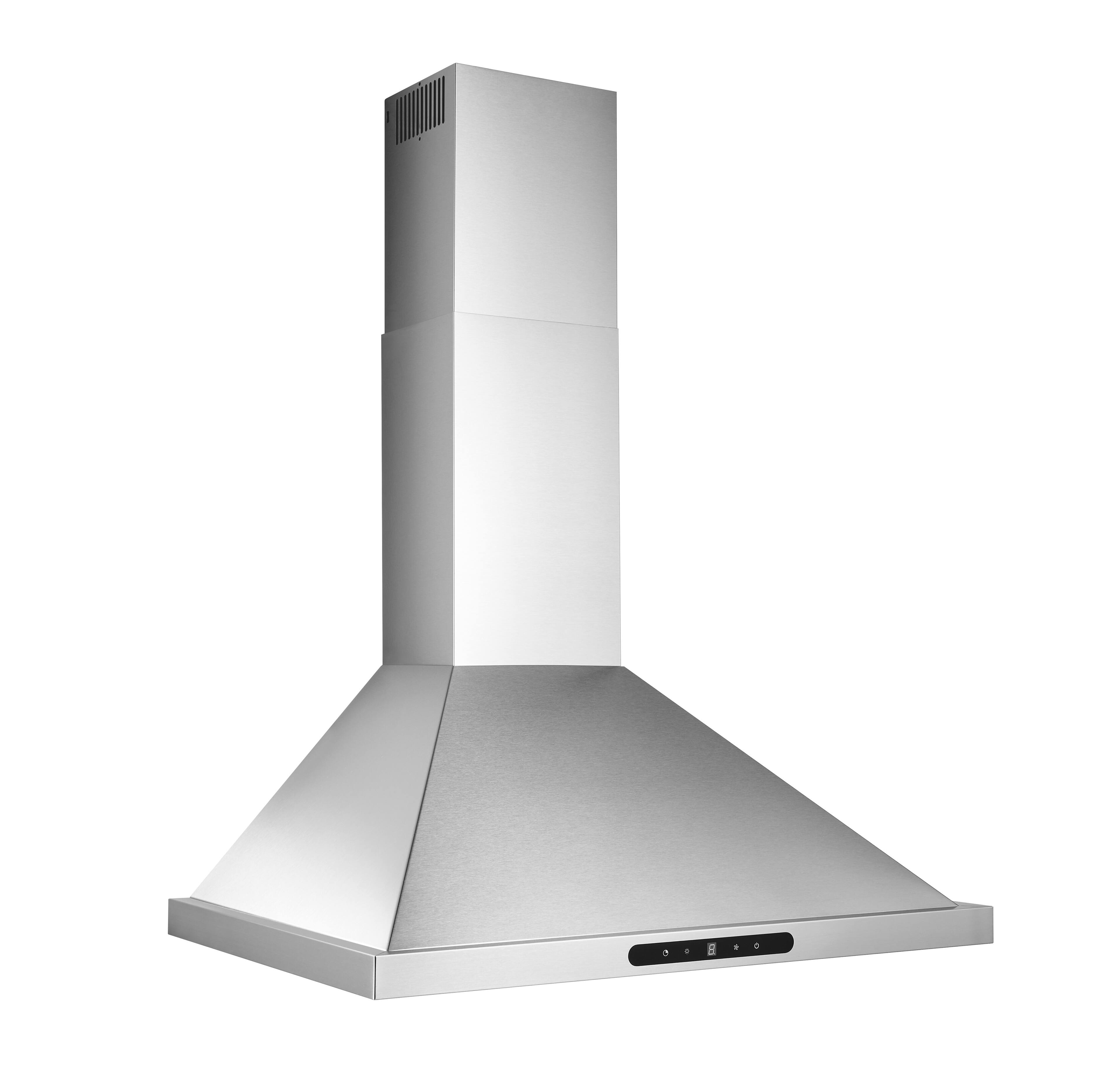 Angle. Broan - Broan Elite 36-Inch Pyramidal Chimney Range Hood, 640 Max Blower CFM - Stainless Steel.