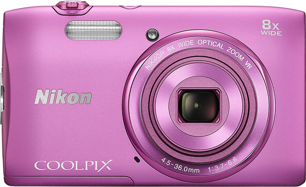カメラ デジタルカメラ Nikon Coolpix S3600 20.0-Megapixel Digital Camera Pink  - Best Buy