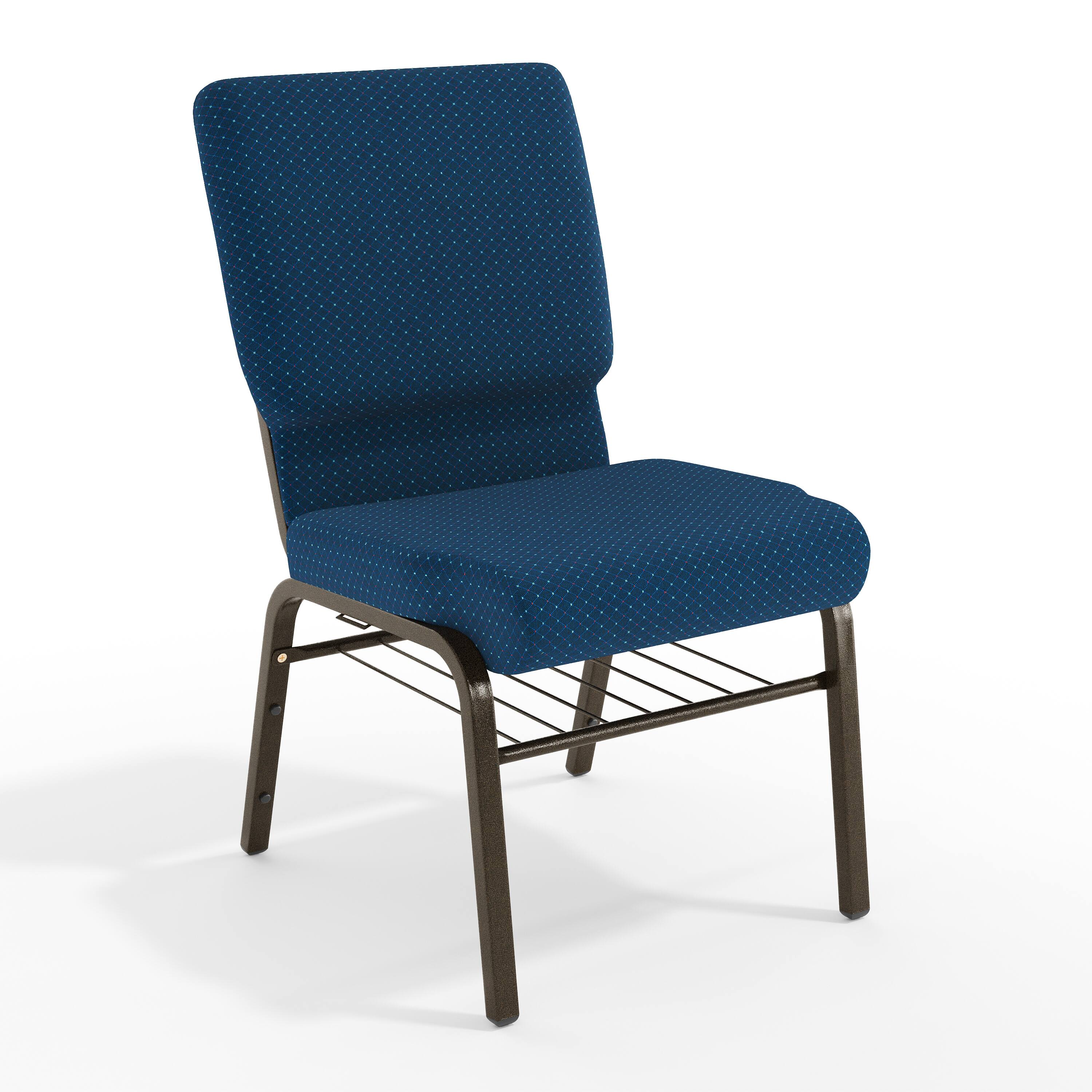 Navy Blue Patterned Fabric/Gold Vein Frame