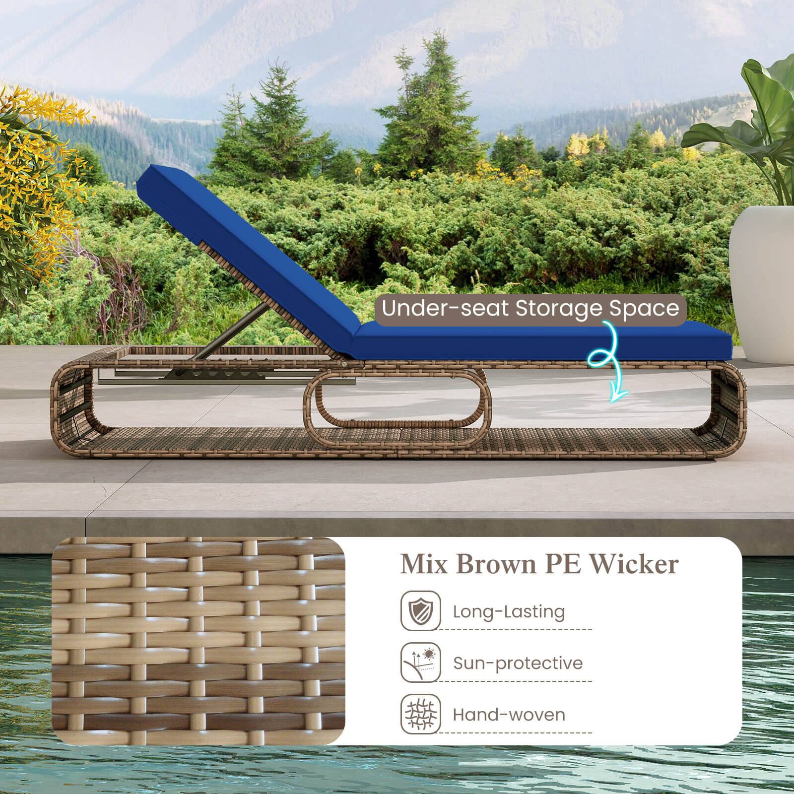 Under-seat Storage Space

Mix Brown PE Wicker

- Long-Lasting
- Sun-protective
- Hand-woven