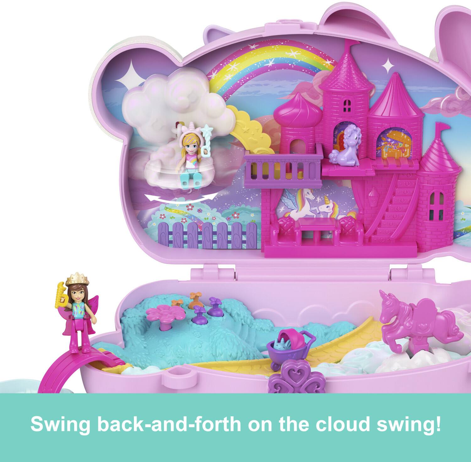 Swing back-and-forth on the cloud swing!