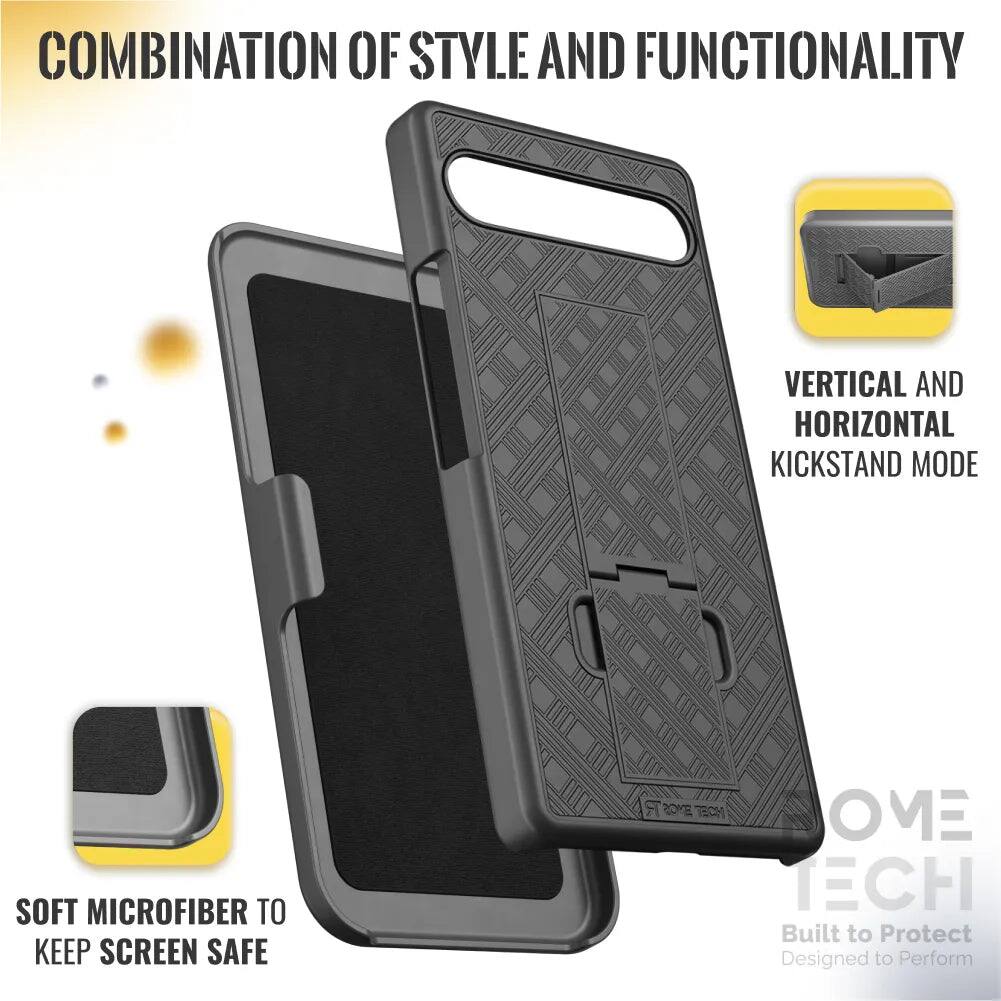 COMBINATION OF STYLE AND FUNCTIONALITY

VERTICAL AND HORIZONTAL KICKSTAND MODE

SOFT MICROFIBER TO KEEP SCREEN SAFE

Built to Protect
Designed to Perform