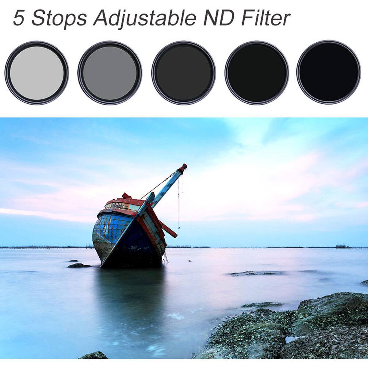 5 Stops Adjustable ND Filter