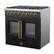 Angle. Forno Appliances - 36 in. Wide 6 Burner Galiano 5.36 Cu. Ft. Freestanding Dual Fuel True Convection Range - Black.