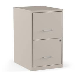 Staples - 2-Drawer Vertical File Cabinet, Letter Size, Lockable, 24.1"H x 14.3"W x 18"D, (ST52150-CC) - Putty