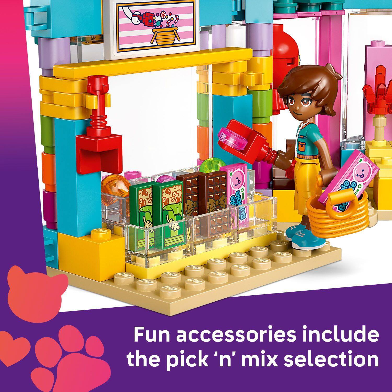 Fun accessories include the pick 'n' mix selection.