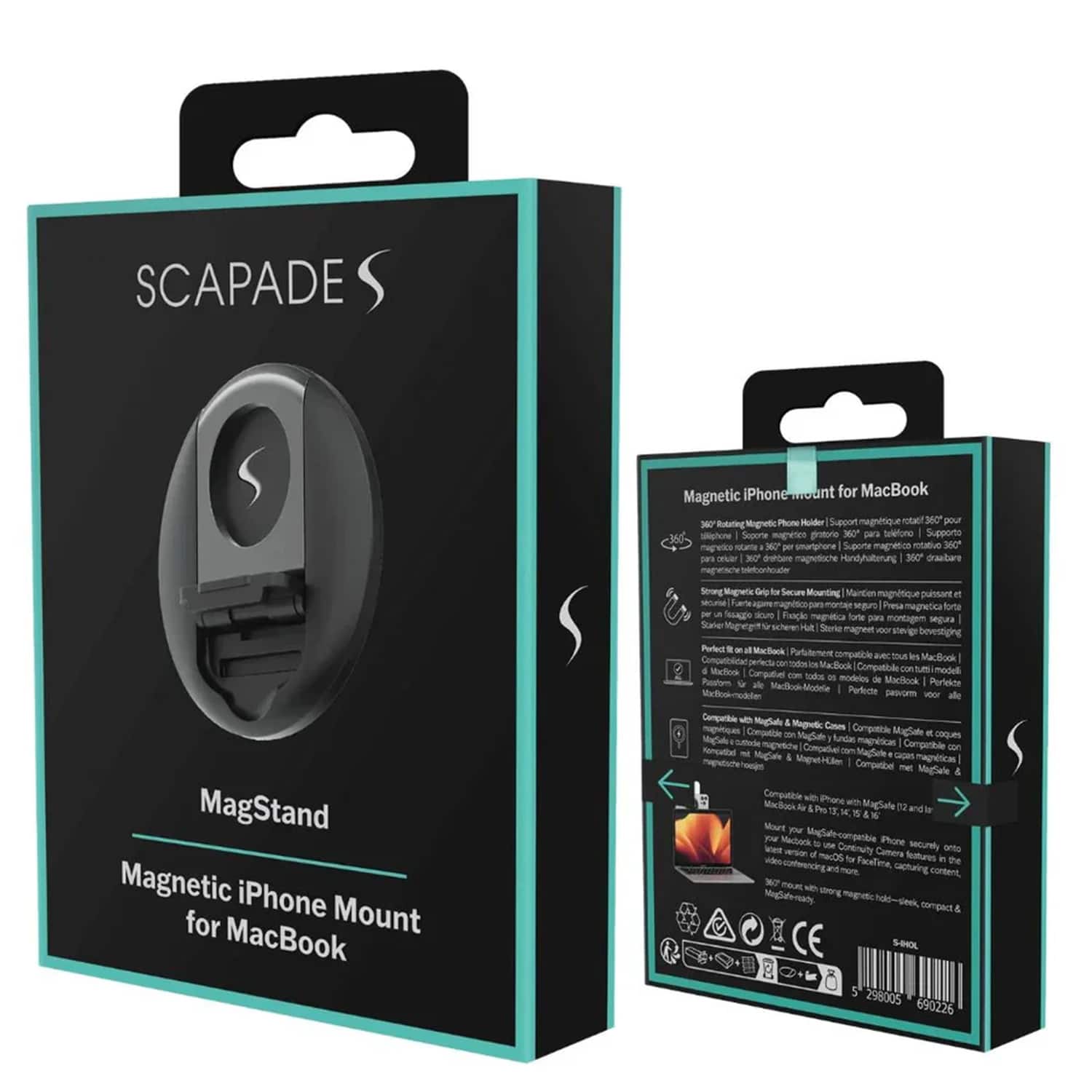 Scapade MagStand Magnetic iPhone Mount for MacBook Air and MacBook