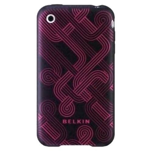 Front Standard. Belkin - Grip iPhone Case - Black, Pink.