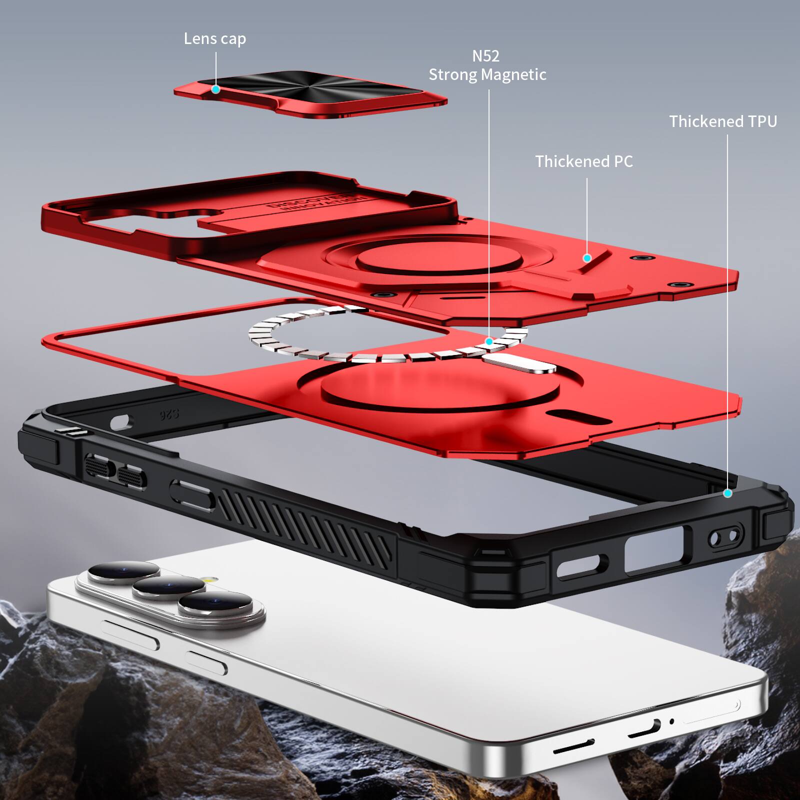 Lens cap N52 Strong Magnetic Thickened TPU Thickened PC