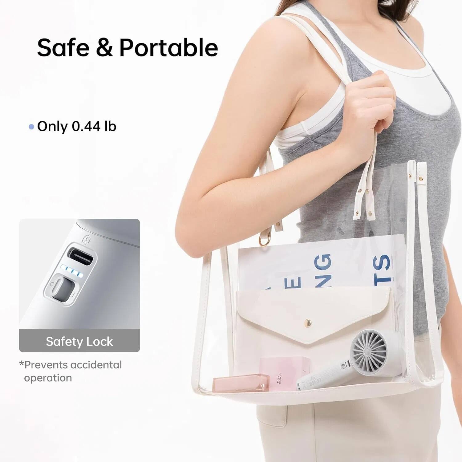 Safe & Portable  
Only 0.44 lb  

NG TS Safety Lock  
*Prevents accidental operation
