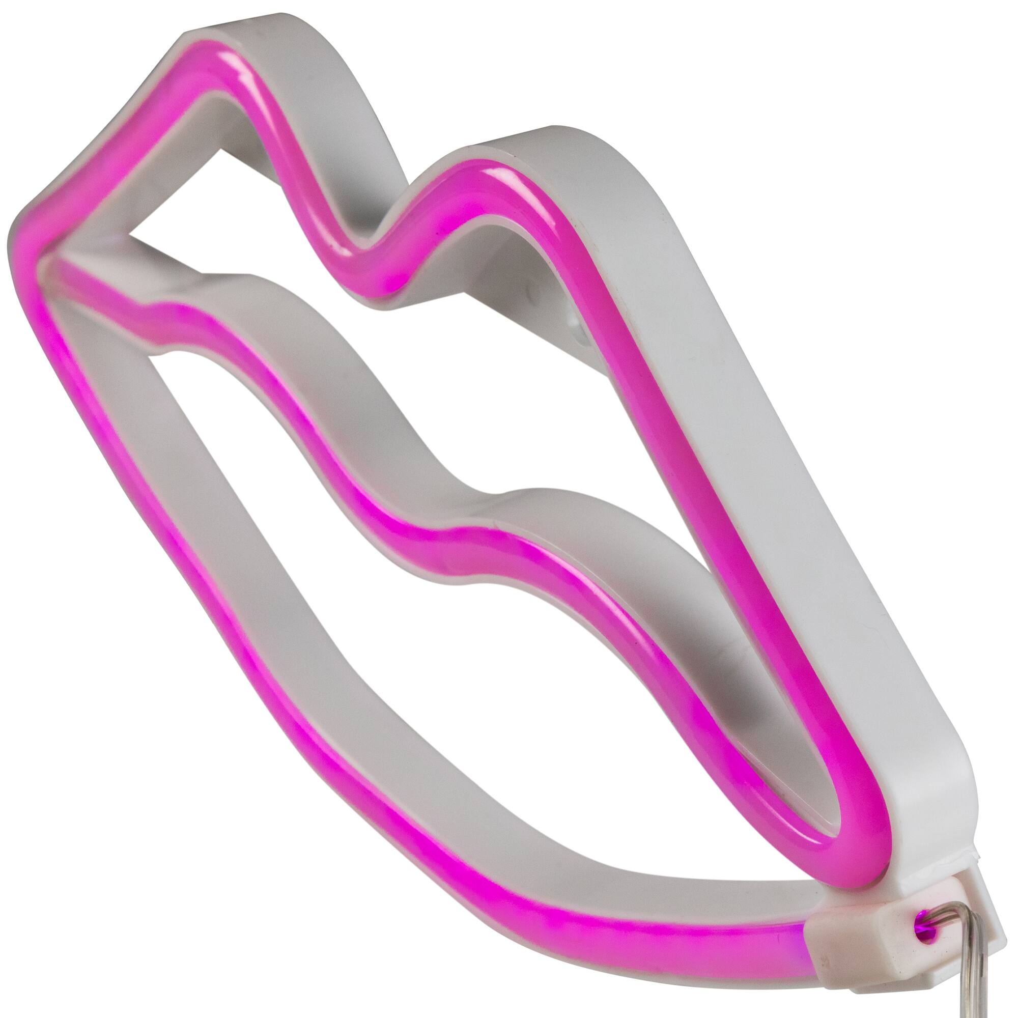 Alt View 5. Northlight - LED Lips Neon Lighted Wall Art - 10.5" - Pink - Pink.