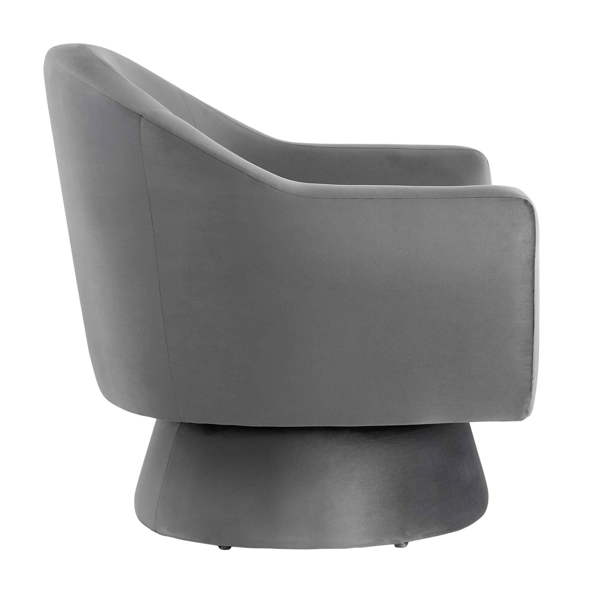 Alt View 2. Modway - Astral Performance Velvet Fabric and Wood Swivel Chair by Modway - Gray.