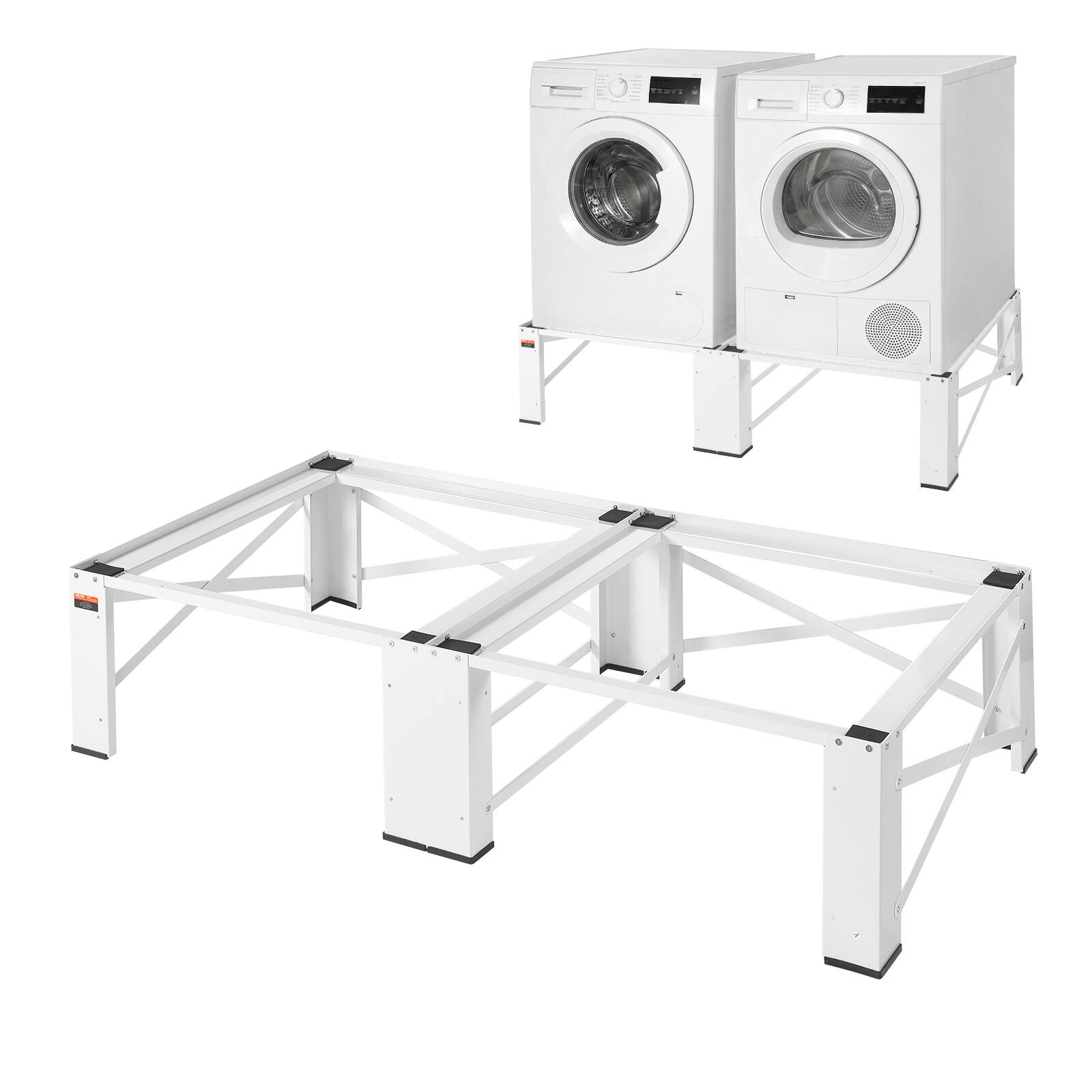 VEVOR - Laundry Pedestal, 12 in Height, Washer and Dryer Pedestals with 700 lbs Weight Load Capacity, Non-Slip Feet - White