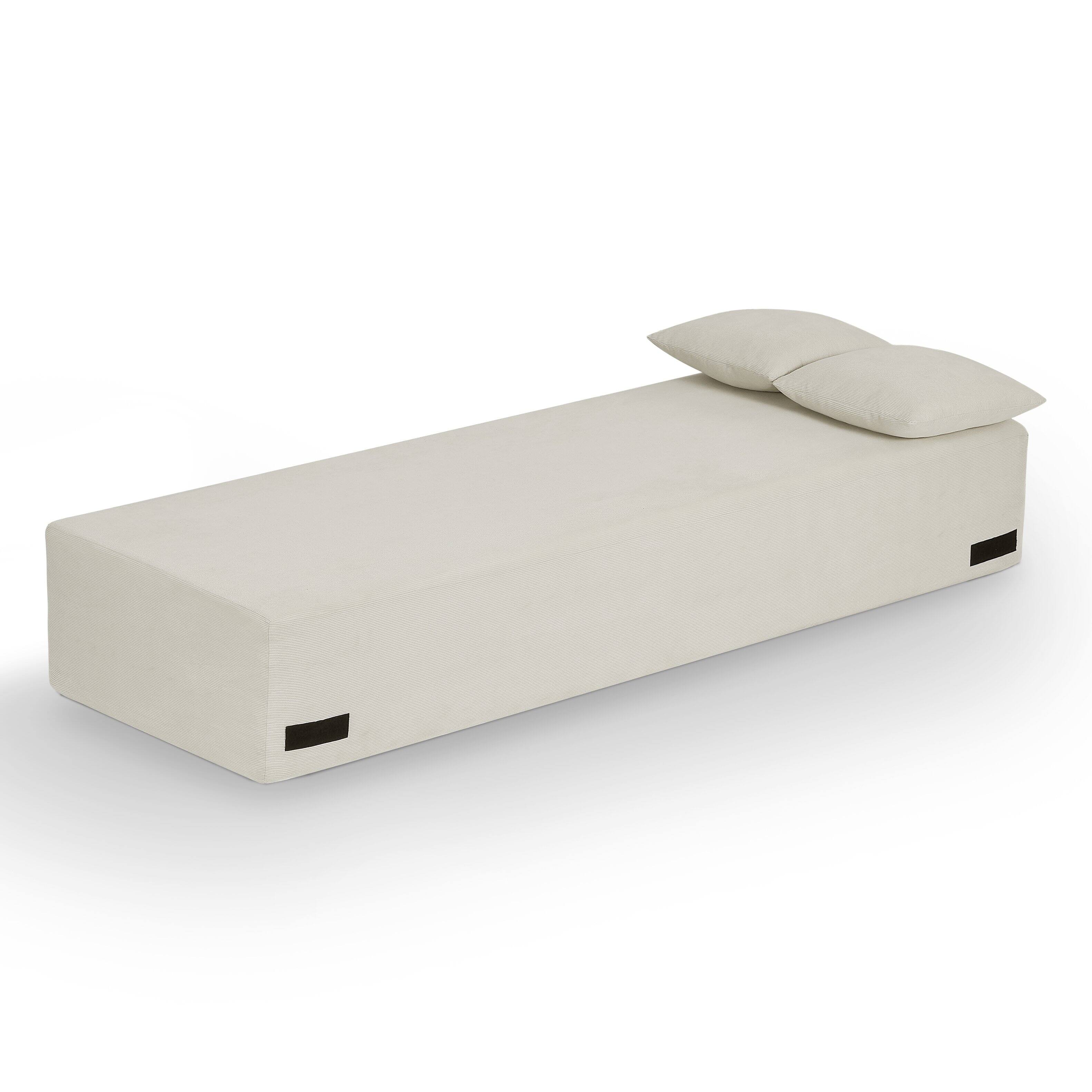Alt View 1. Loheer - Loheer 3 Seater Boneless Couch No Assembly Modern Frameless Sofa for Compact Apartment Living Room 83 Inch - Beige.