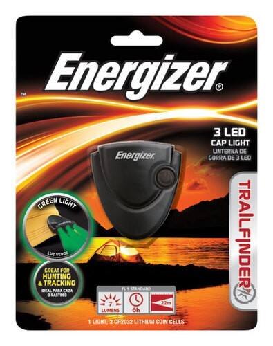 Front Standard. Energizer - Trailfinder 3-LED Cap Light - Black.