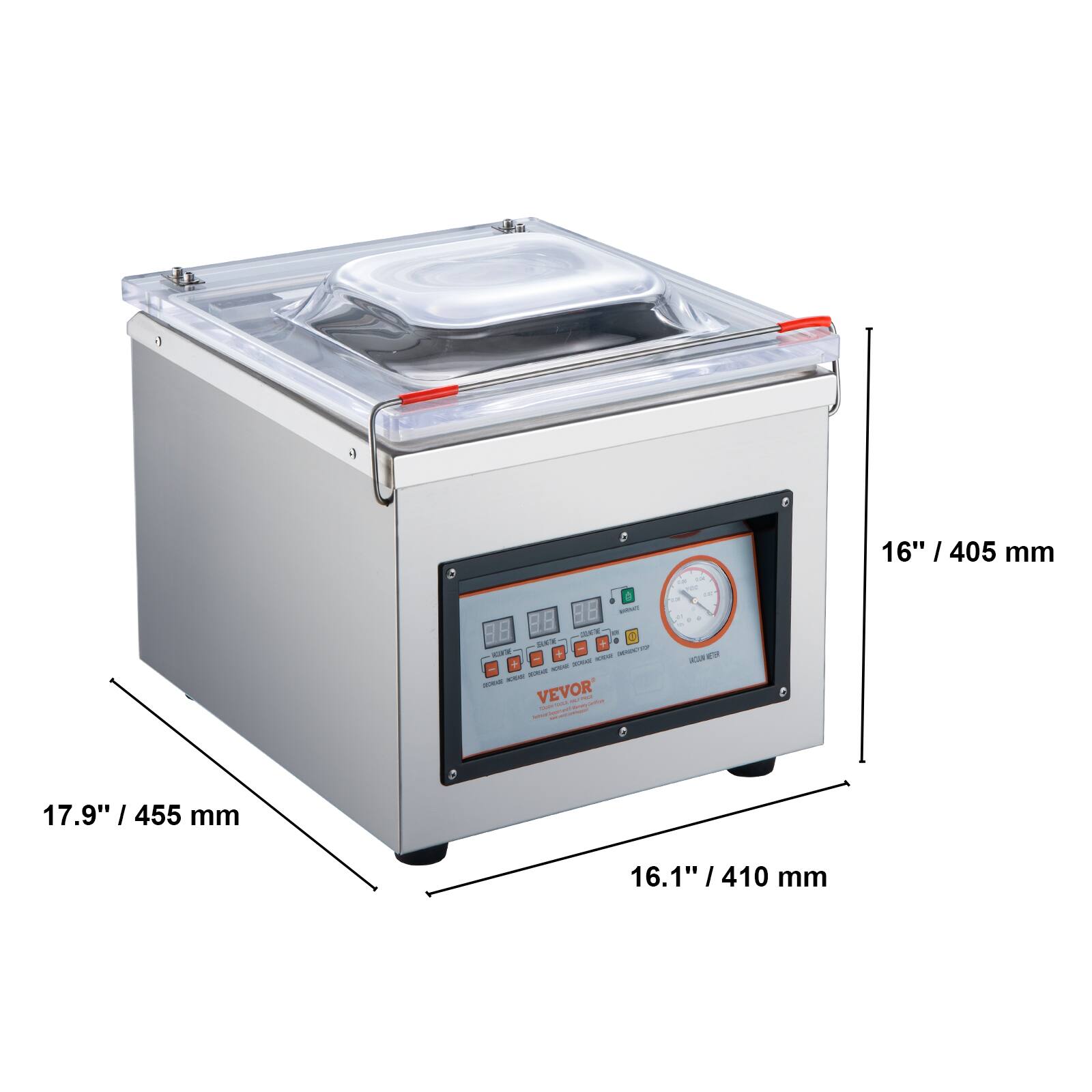 16" / 405 mm
17.9" / 455 mm
16.1" / 410 mm
VEVOR