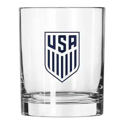 Front. Logo Brands - USMNT 14oz. Rocks Glass - Multicolor.