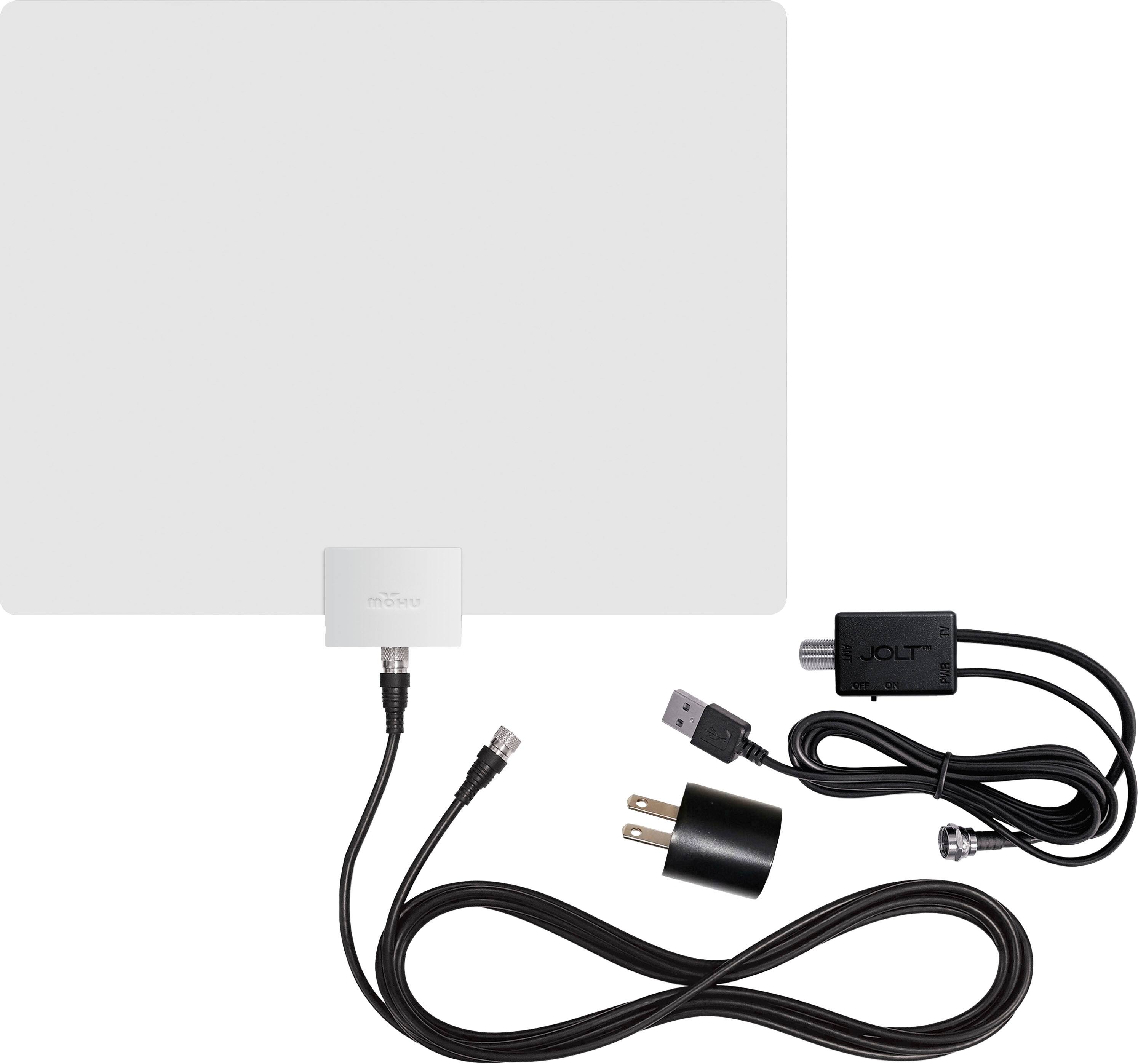 Angle. Mohu - Leaf 50 Amplified Indoor HDTV Antenna with 60-Mile Range - Black/White.