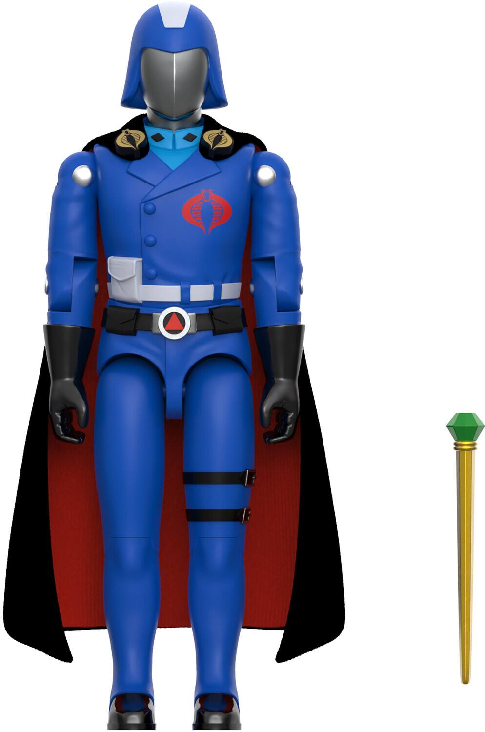 Super7 G.I. Joe ReAction+ Wv6 Cobra Commander (Movie, Black Cape