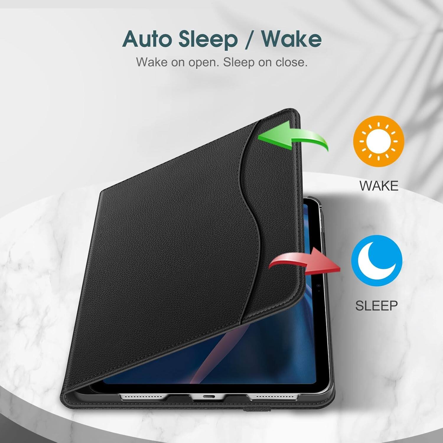 Auto Sleep / Wake  
Wake on open. Sleep on close.  
WAKE SLEEP