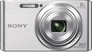 Sony - DSC-W830 20.1-Megapixel Digital Camera - Silver - Front_Zoom