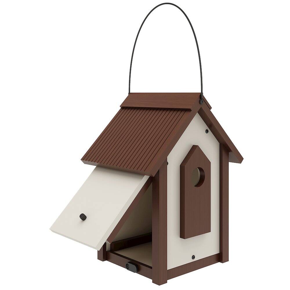 Back. New Age Pet - ECOFLEX Feathered Friends A-Frame Retreat Bird Feeder - Large - RHBAF44-09L.