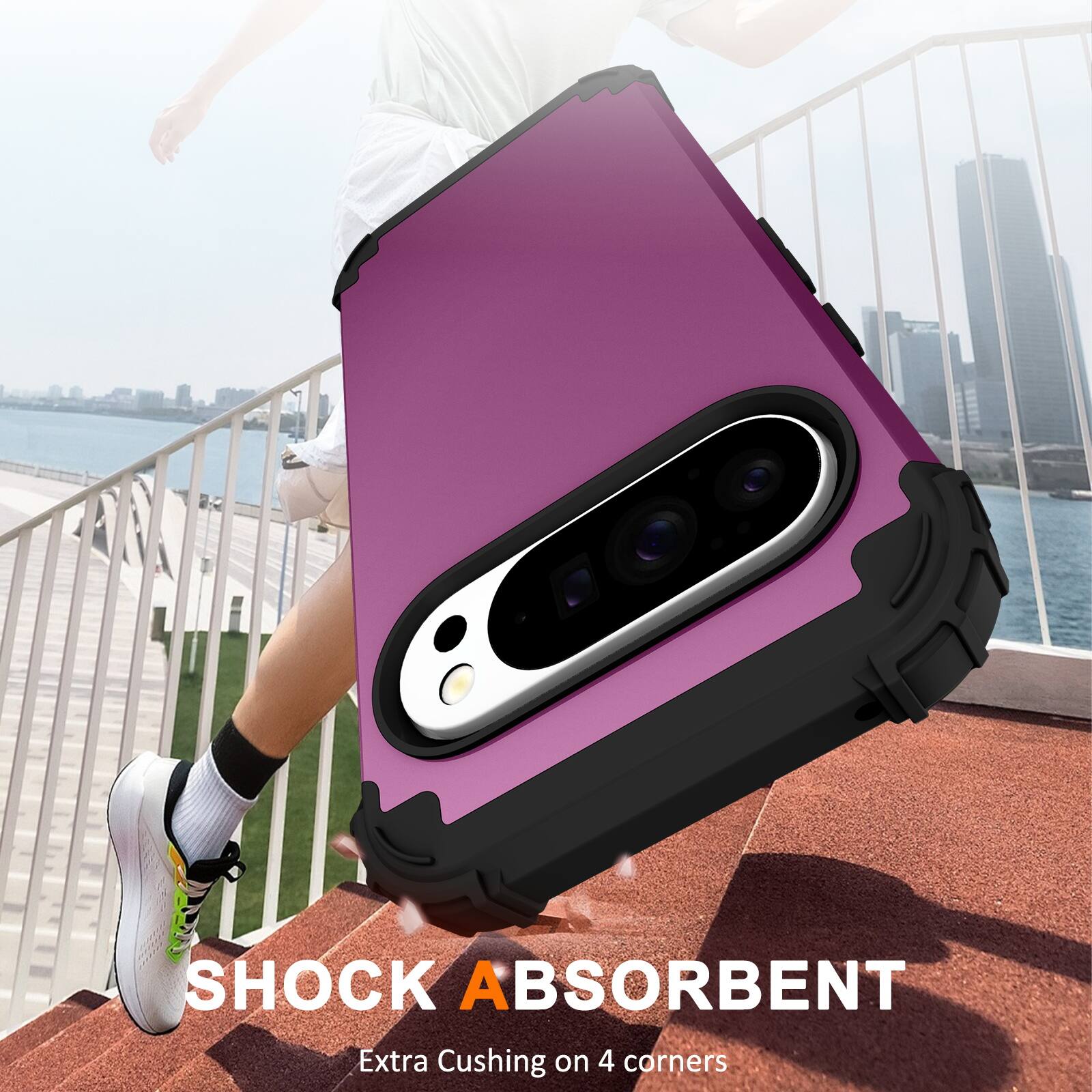 SHOCK ABSORBENT  
Extra Cushing on 4 corners