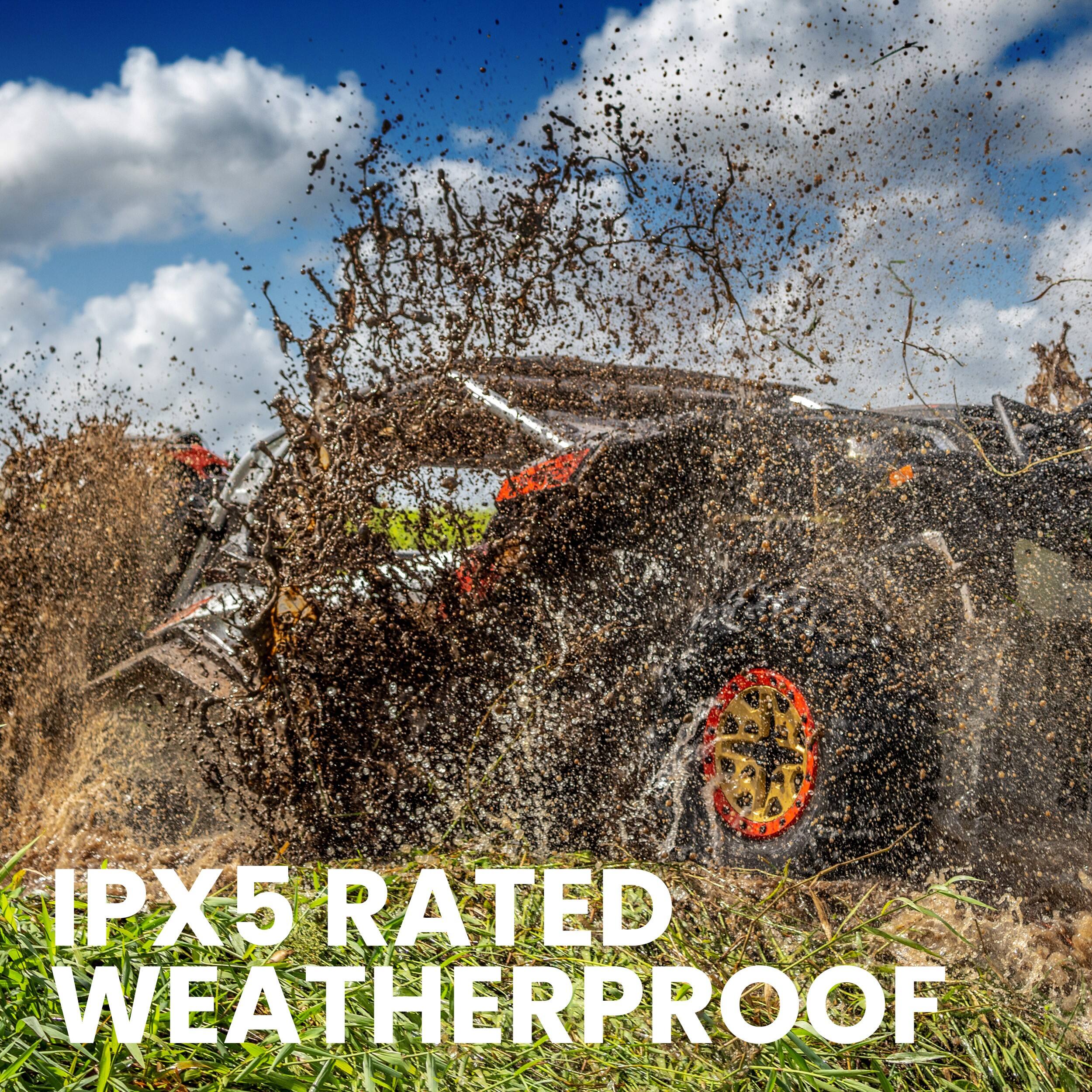 IPX5 RATED WEATHERPROOF