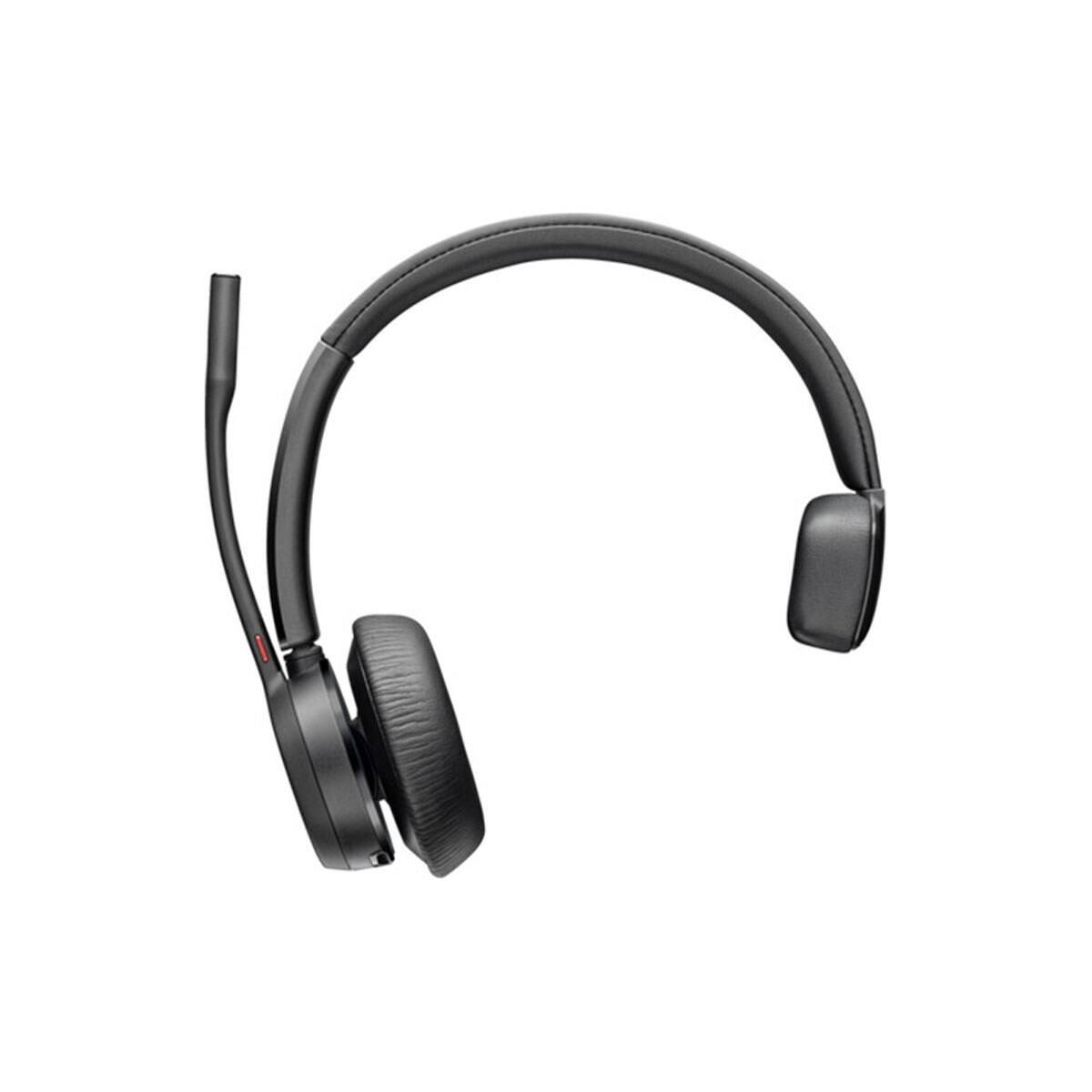 Alt View 2. HP - HP Poly Voyager 4310 UC Wireless Monoaural Headset with USB-A Adapter, Microsoft Teams Certified - Black.