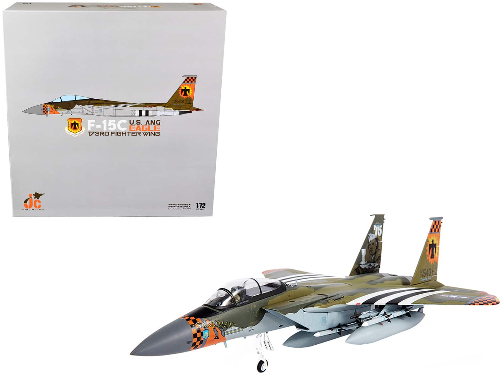 "McDonnell Douglas F-15C Eagle Fighter Plane ""U.S. ANG 173rd Fighter Wing"" (2020) 1/72 Diecast Model by JC Wings" price history on PriceWatchPro