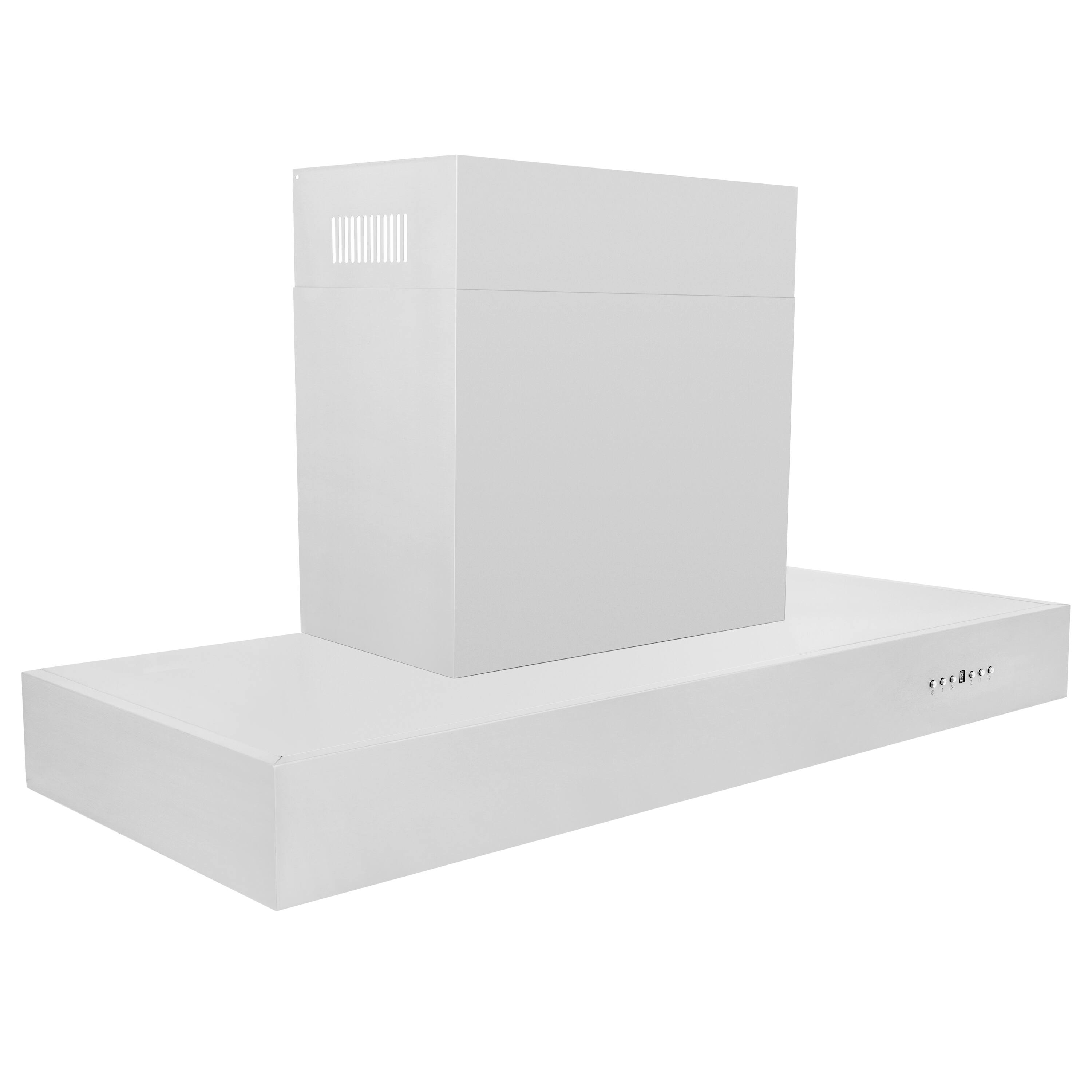 Left. ZLINE - ZLINE 48 in. Ducted Professional Wall Mount Range Hood in Stainless Steel (KECOM-48) - Stainless steel.