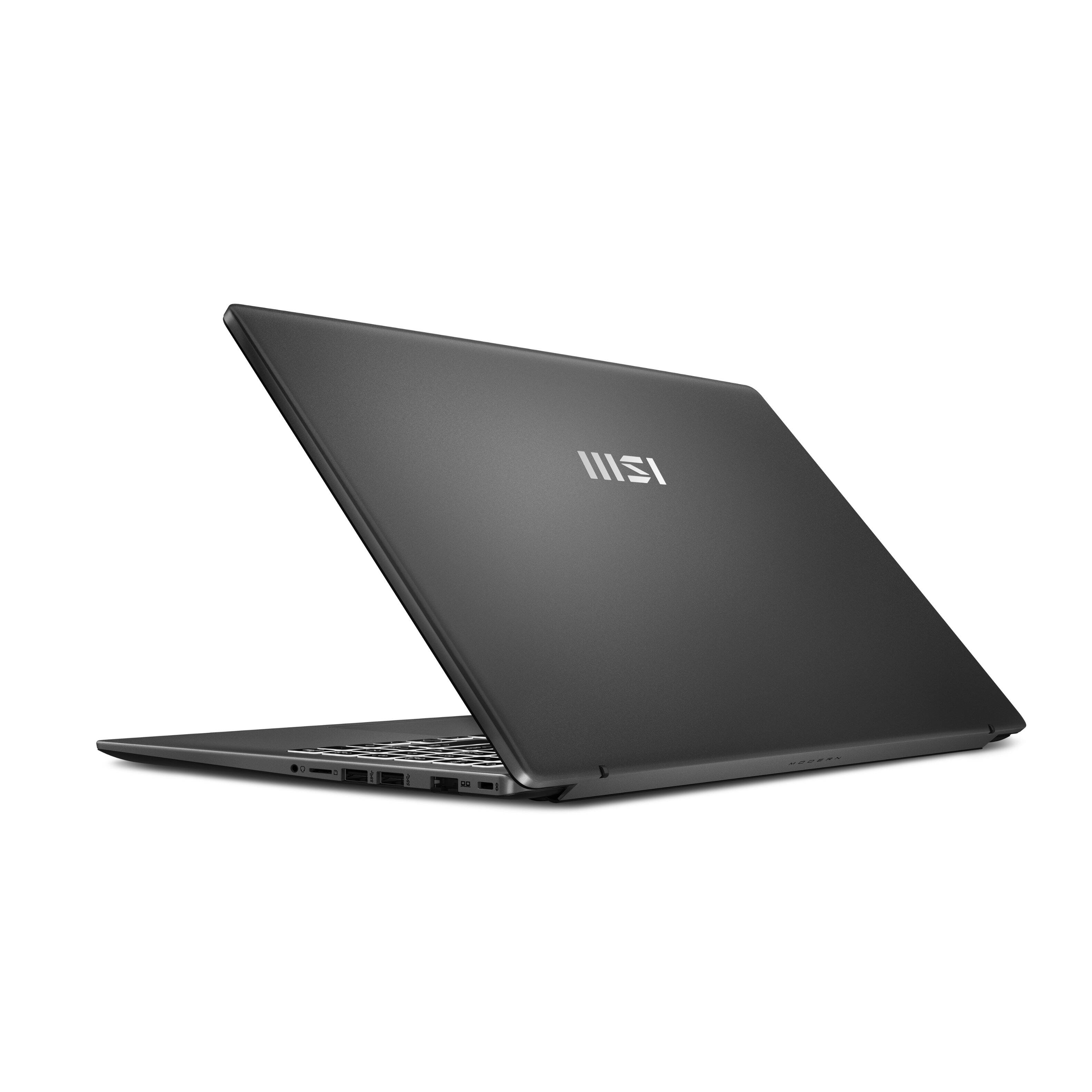 Alt View 2. MSI - Modern 15 15.6" Laptop - Intel Core Ultra 7-150U - Intel Graphics with 16GB Memory -1TB SSD - Platinum Gray.