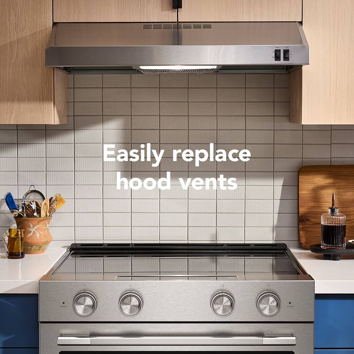 Easily replace hood vents