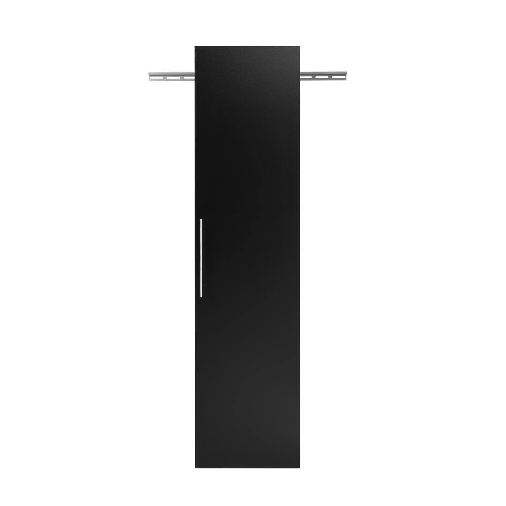 Back. Prepac - HangUps 18 inch Narrow Storage Cabinet, Black - Black.