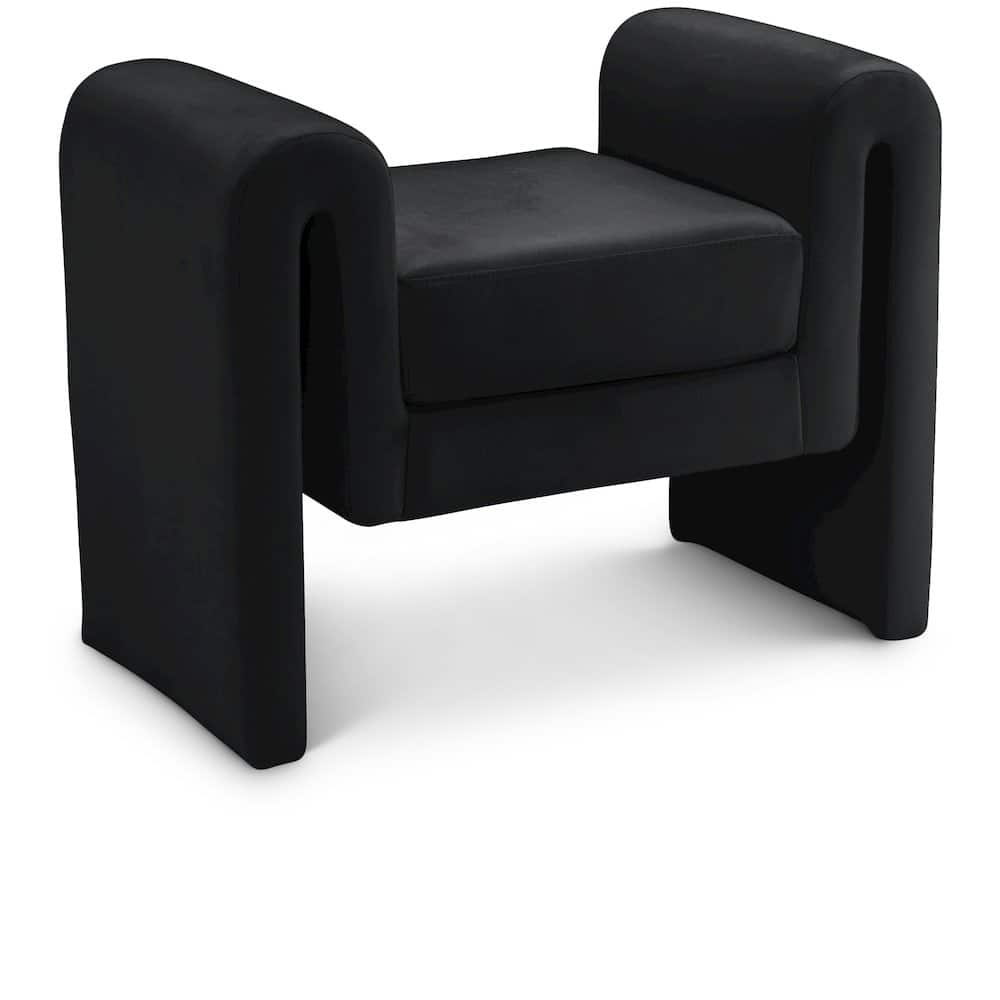 Meridian Furniture - Sloan Velvet Bench - Black